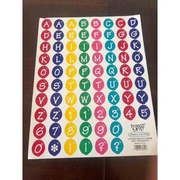 New In Package Bundle of 15 Alphabet Stickers Sheets Glitter Stickers Colorful - Picture 11 of 12